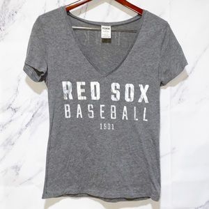 PINK 5th and Ocean Red Sox Baseball T-Shirt